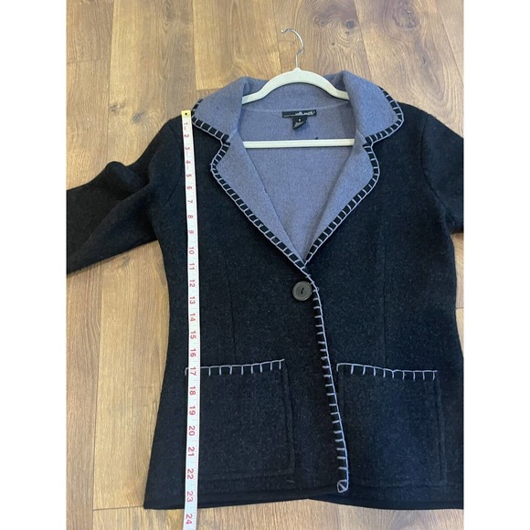 Will Smith CARDIGAN Women's BLACK SIZE SMALL 93% Wool Nice - Picture 6 of 8